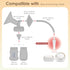 S1 S2 Maymom Tubing Adapter Compatible with Spectra Synergy Gold Dual Adjustable Electric Breast Pump; Pump Parts