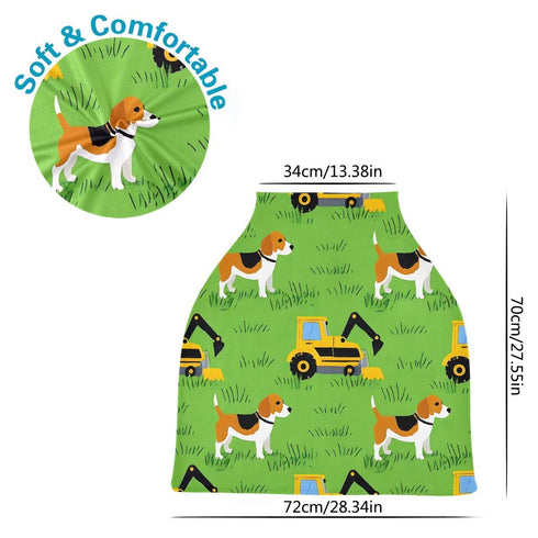 Stretchy Baby Car Seat Canopy Cover - Versatile Nursing & Breastfeeding Cover for Boys & Girls