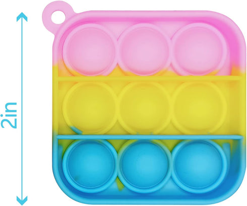 15 Pcs Mini Pop Bubble Fidget Toys for Party Favors, Small Silicone Pop Keychain Bulk for Classroom Prizes & Goodie Bags