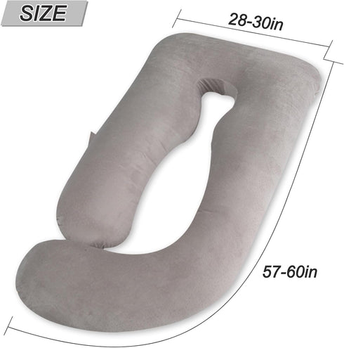 60 Inch Pregnancy Pillows for Sleeping, Extra Large U Shaped Body Pillow, Pregnancy Pillow, Maternity Pillow