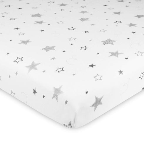 TL Care 100% Natural Cotton Fitted Mini Crib Sheet 38" x 24" - Soft & Breathable, Fits Pack N Play Mattresses
