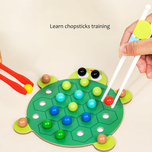 shenhailan Montessori Wooden Clip Bead Board Game - Fine Motor Skills Toys for Boys and Girls 3-5 Years Old