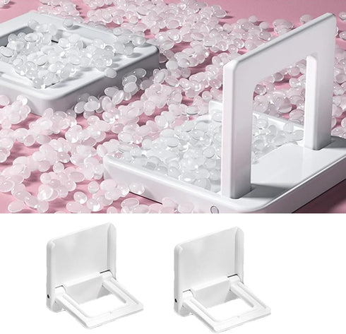 2 Pack Foldable Sliding Door Lock Handle, Sticky Safety Non Punching Grip Sticker for Closet, Window, Glass Doors