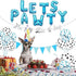 Dog Cat Birthday Party Supplies - Paw Print Balloons, Sequined Balloons, Happy Birthday Banner Decoration