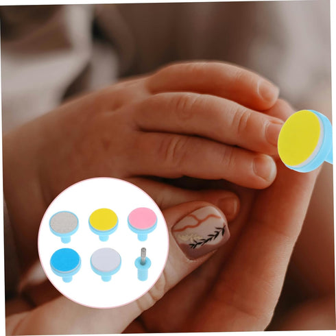 Ipetboom 6pcs Trimming Set Electric Nail Buffer Replacement Pads for Safe Grooming and Newborns and Toddlers