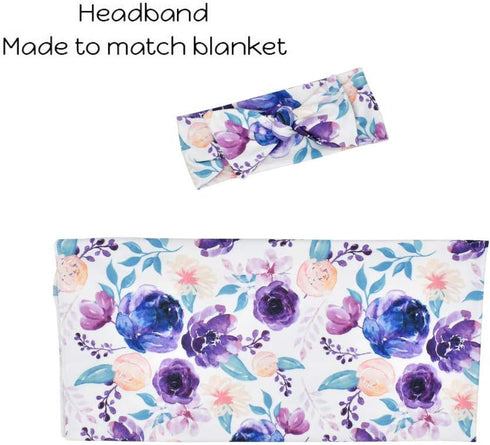 Culclendy 3 Pack, Floral Swaddle Blanket, Receiving Blankets Girl, Flower Swaddling Blanket, Baby Girl Swaddle Registry