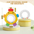 CAHILON 3 Baby Teething Toy for Babies Over Months, BPA-Free Silicone Teether, Teething Relief & Fun Play with Rattle
