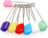 Essivox 20Pcs 2 Inch Safety Diaper Pins, Safety Locking Holder Colorful Safety Pins for Cloth Nappies and Accessorie