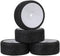 Mxfans White Plastic Smooth Flat Disc Wheel Rims + Striped Pattern Rubber Tires for RC 1:10 Racing Car (Set of 4)