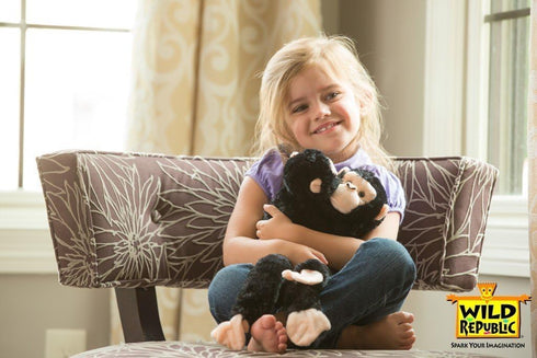 20 Inches Wild Republic Chimpanzee w/baby plush, Monkey Stuffed Animal, Plush Toy, Gifts for Kids, Hanging