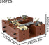 WW2 Battlefield Right Corner Military Block Set(200PCS).Military Building Block Set Can Freely Build Battle Scenes.