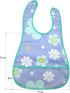 Waterproof Baby Bib Infant with Snaps - Fits Baby & Toddler 6-24 Months, 4pcs (Floral Bunny Fish)