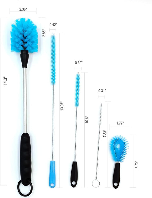 Qacebepa 5-in-1 Set, Tumbler Brush Cleaner Cleaning Brush Washing Straw Tube lab Cleaning with Long Handle, for Water