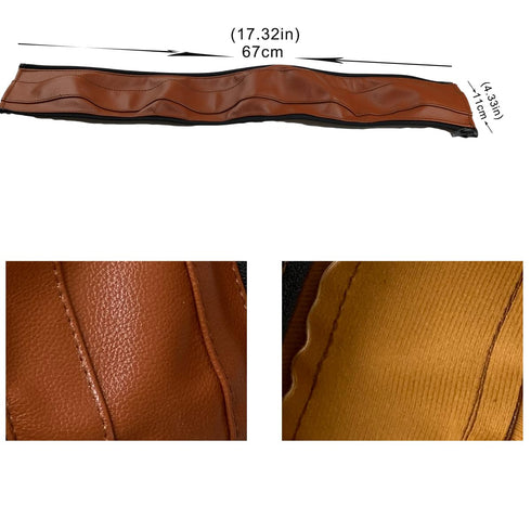 Baby Stroller Leather Armrest Handle Cover Compatible with Mima Xari Stroller, Bumper Sleeve Case Bar Protective Covers Accessories (Brown, for Kid Handle)