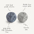 mushie Silicone Dice Press Toy, Baby Sensory Play for 10+ Months (Cambridge Blue/Shifting Sand)