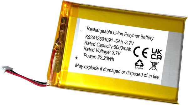 3.7v 6000mAh Battery Replacement for Leapfrog LF1726FHD Baby Monitor, 5.5 Inch 1080p Screen