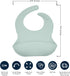 Set Personalized Silicone Bib and Spoon with Custom Name, Babies/Toddlers Durable Adjustable with Pocket for Baby Boy
