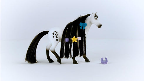 Schleich Horse Club Sofia's Beauties, Knabstrupper Stallion Beauty Horse with Brushable Hair, 8pc Styling Figurine