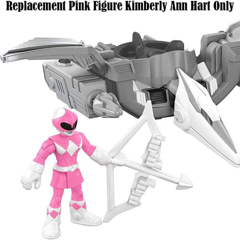 Replacement Figure for Imaginext Power Rangers Playset - DFX60 Pink Ranger and Pterodactyl Zord