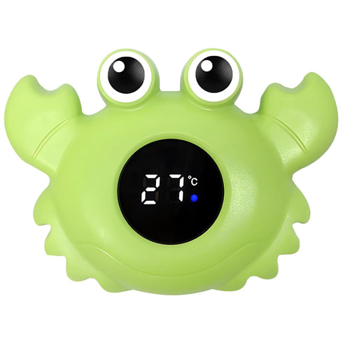 Kronabelle Green Crab Floating Bath Thermometer, Waterproof LCD Display for Tub with Fast
