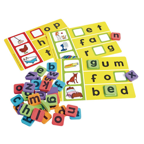 Excellerations Phonics Spelling Game for Kids, 12 Game Boards Classroom Activity (Item # PSG)
