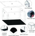 Clear Acrylic Display Case - Self-assembly Box with Black Base for Action Figures and Collectibles