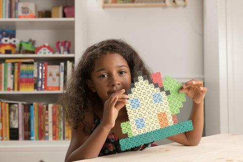 Crab Puzzle - 80 Interlocking Micro Waffle Block Pieces, STEM STEAM Building Montessori Toys for Boys and Girls 5+