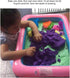 Topwon Inflatable Sand Tray for Kids, Portable Sand Box with Sand Molds, Random Color, 29x39