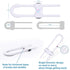 Closet (Pack 4, QT BABY Baby Proofing Cabinet Locks | Adjustable U Shaped Baby Safety Latches for Drawers, Fridge