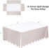 100% 400 Count 52"X28" 14" Scallop Edge Crib Skirt Ivory, Egyptian Cotton Thread Crib Skirt Dust Ruffle,Double