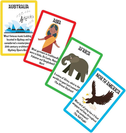 University Games Scholastic The World Travel Card Game, Perfect for Summer Learning for Kids, Ages 6 and Up