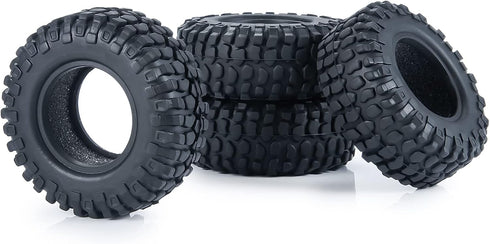 RC-Hub 4PCS 1.0" Crawler Tires Micro Rubber Tires for 1/24 Axial SCX24 90081 AXI00001 AXI00002 AXI00005 AXI00006 RC Crawler Car (50mm)