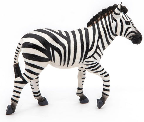 Papo -hand-painted - figurine -Wild animal kingdom - Male zebra -50249 -Collectible - for Children - Suitable for Boys and Girls- from 3 years old