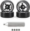 New 4 Pcs RC Car Drift Wheels with Logo Tires for 1/28 WLtoys K969 K989 K929, 4 Spoke Aluminum Alloy Tires