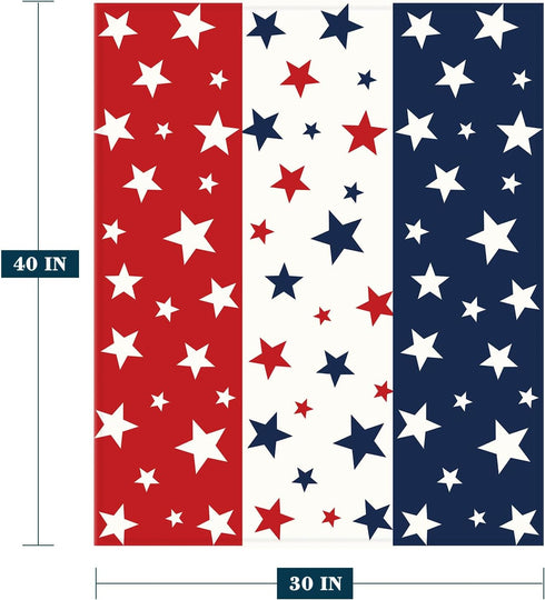 YeeJu Patriotic Throw Blanket for Baby Small 4th of July Memorial Day Fourth of July Blanket for Toddler Swaddle Soft Fleece Blanket Red White Blue Star Independence Veteran Day Blanket 30x40 by YeeJu