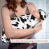 Cow Print Newborn Swaddle Blanket with Hat Set, Soft Transition Sleep Sacks, Gifts for Infant Boys & Girls
