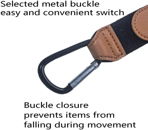 GHYUOPIEF Bags,2 Pack Stroller Hooks for Non-Slip Stroller Clips and Hooks,Adjustable Stroller Carabiner Clip,Baby