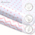 Pack Set 100% 2 Pack Ely's & Co n Play , Portable mini Crib Sheet Jersey Cotton Pink Chevron and Polka Dots for Baby
