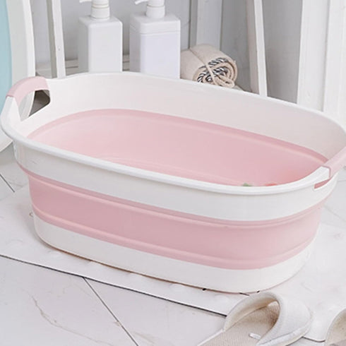 Generic ToddlerBathTub- Foldable Washing Basin, Portable PetBathTub| Lightweight Travel BabyBathTub, Dog Washing