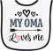 inktastic My Oma Loves Me Grandchild Baby Terry Cloth Bib