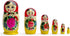 BestPysanky Set of 6 Wooden Dolls Nesting Dolls Semenov Matryoshka 5.75 Inches