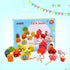 Lacing Farm Toy Wooden Block Set, Early Educational String & Lacing Beads Games for Toddlers Learning Play