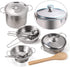 Set Set KODATEK Play Kitchen Accessories, Kids Kitchen Pretend Play Toys, Kitchen with Stainless Steel Cooking Utensils