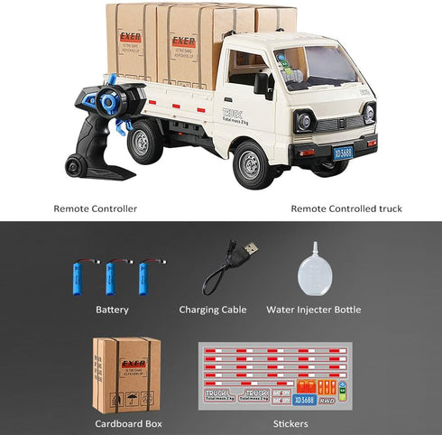 Truck,1:16 2.4GHz 3 Remote Control Car RC Kei Scale RC Transporter Pickup Truck, All Terrain RC Transport Cars