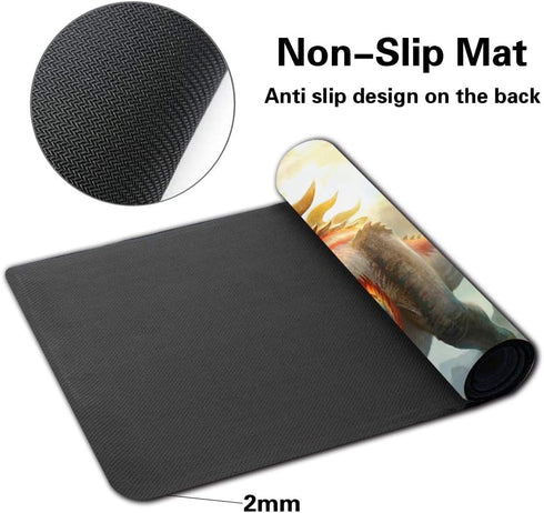 Board Game TCG Playmat Table Mats - Size 60X35 cm Mousepad for MTG CCG RPG Trading Card Game (Gishath, Sun's Avatar)