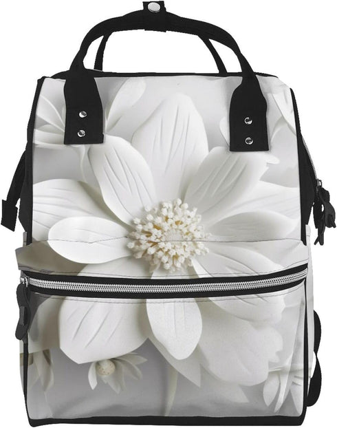 FHEDVBN Flower Diaper Bag Backpack for Women Multifunction Waterproof Mummy Backpacks for Mom