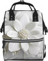 FHEDVBN Flower Diaper Bag Backpack for Women Multifunction Waterproof Mummy Backpacks for Mom