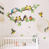Robin Birds Wall Stickers, Tree Branch Wall Decals for Kids Bedroom and Living Room Nursery Art Decor