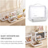 Luxshiny Handheld Bottle Organizer with Lid Large Transparent Storage Box for Milk Bottles Pacifiers and Dishes