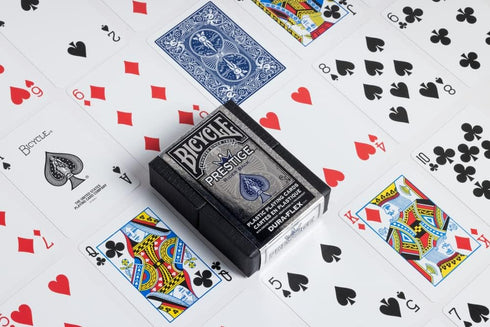 Bicycle Prestige Waterproof Plastic Playing Cards, Red & Blue (Colors May Vary)